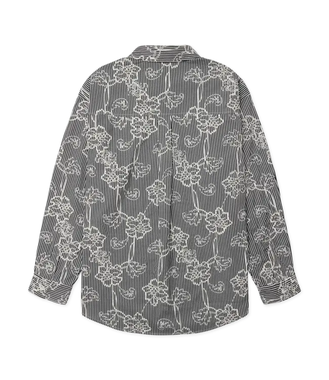 Woodbird Woodbird Brooks EMB Shirt Black-White