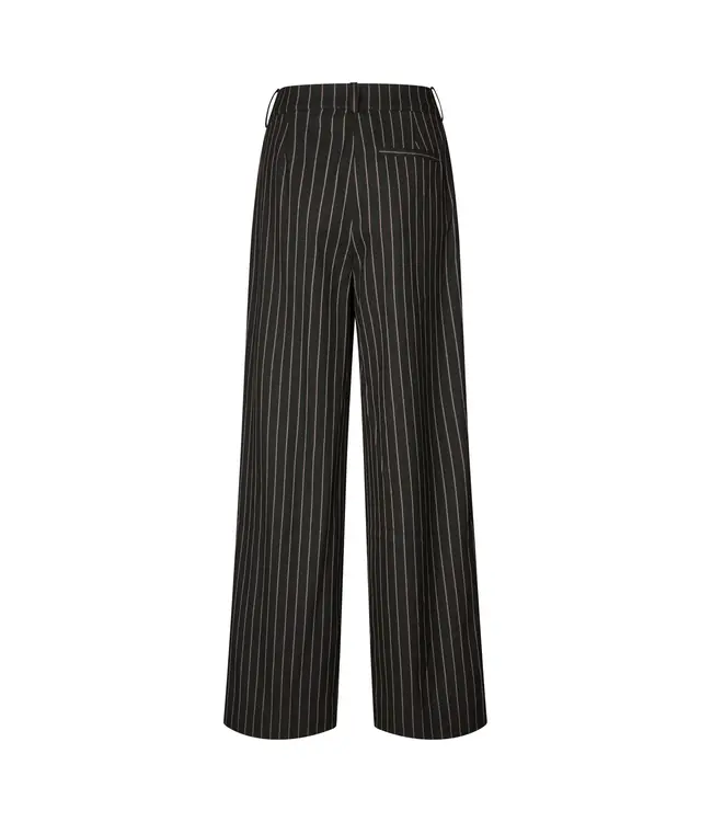 MbyM Mbym Marbel Stripe Emeli-M Pant Black Brown Pinstripe