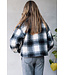 Cropped fleece jacket check