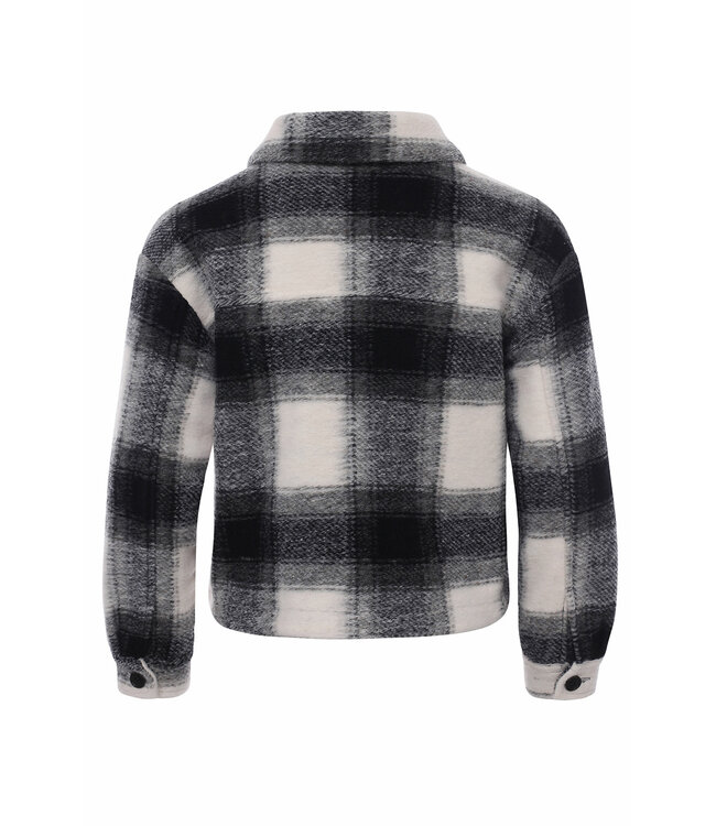 Cropped fleece jacket check
