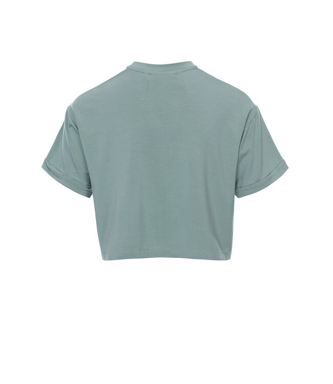 Cropped t-shirt  Rayon Aqua