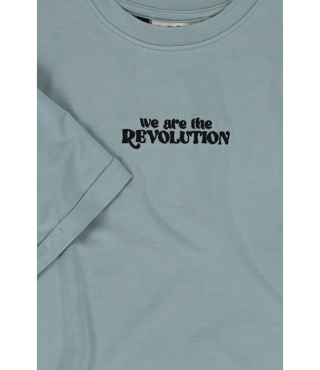 Cropped t-shirt  Rayon Aqua