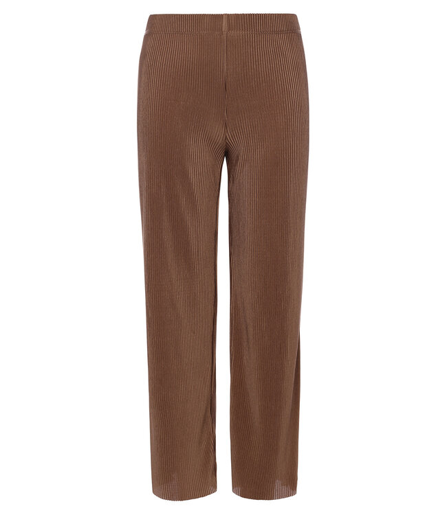 Pliss√© pants wide leg Clay color
