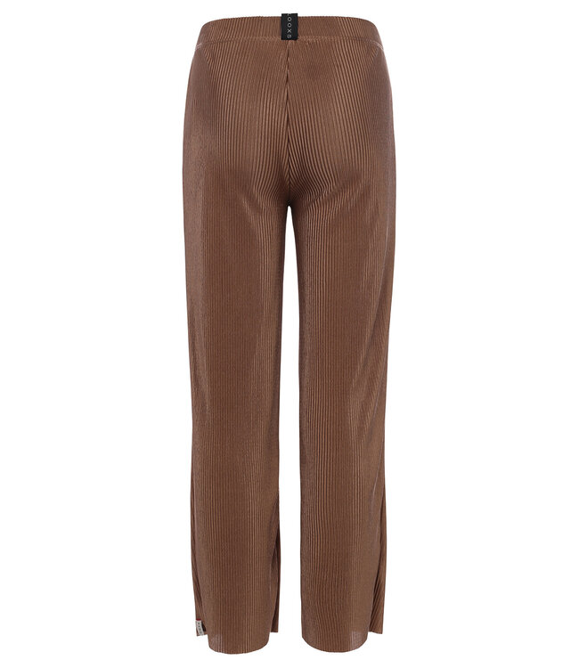 Plissé pants wide leg Clay color
