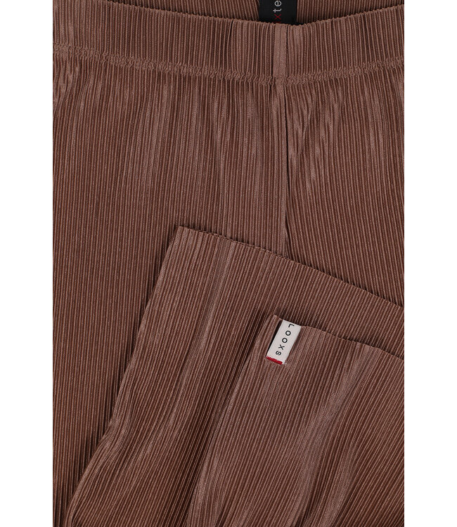 Plissé pants wide leg Clay color