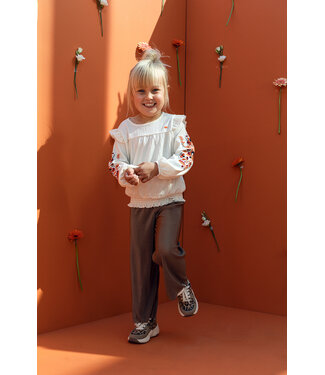 LOOXS Little Pliss√© pants Little  wide leg Clay color