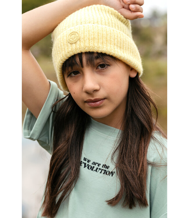 Cropped t-shirt  Rayon Aqua