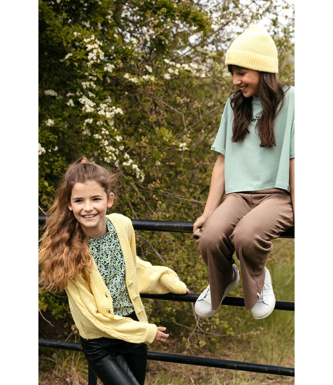 Cropped t-shirt  Rayon Aqua