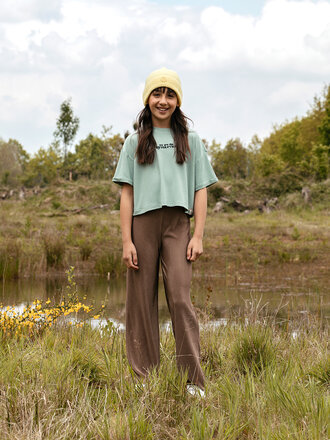 LOOXS 10sixteen Plissé pants wide leg Clay color LOOXS 10sixteen Plissé pants wide leg Clay color
