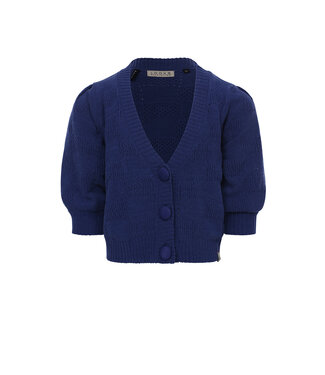 LOOXS 10sixteen Cardigan Violet Blue chenille ajour