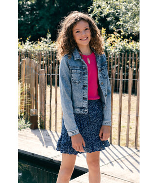 LOOXS 10sixteen Fluo pink rib  t-shirt Keyholes