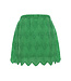 Broderie skirt clover green