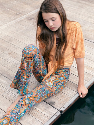 LOOXS 10sixteen Zomer knoop vestje Abricot LOOXS 10sixteen Zomer knoop vestje Abricot