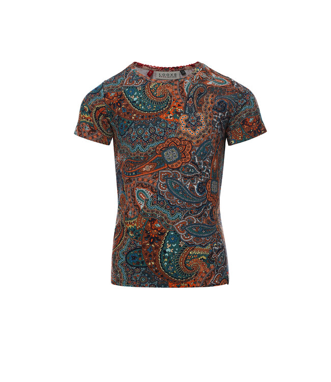 T-shirt ribjersey summer paisley