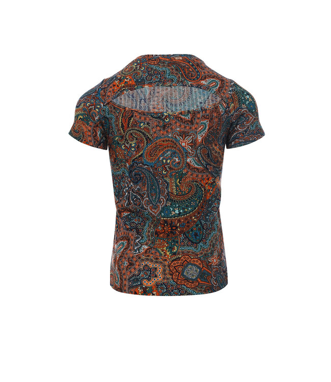 T-shirt ribjersey summer paisley