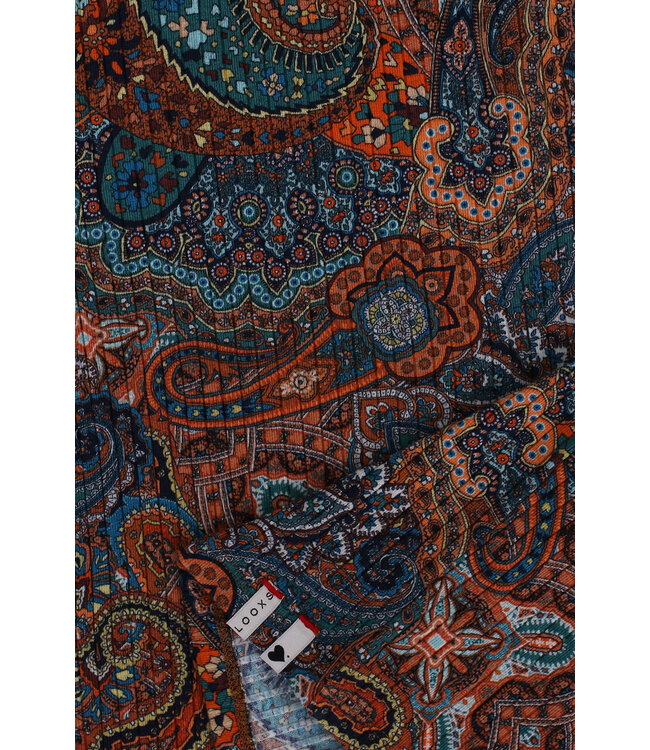 T-shirt ribjersey summer paisley