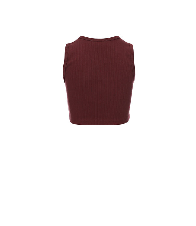 Cropped top ribjersey Plum