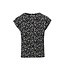 Loose-fit top Black Daisy flower print