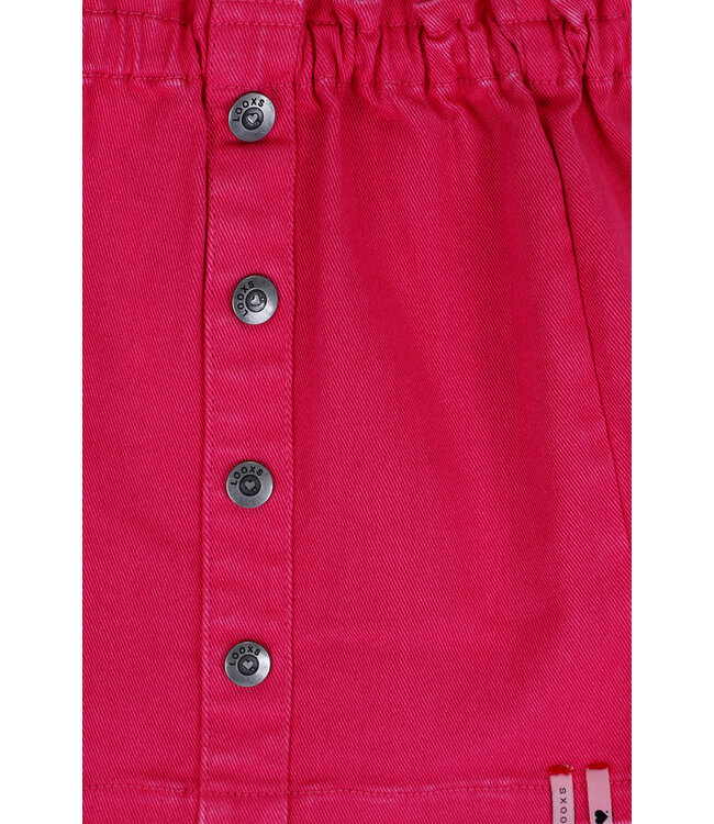 Denim skirt Washed fuchsia
