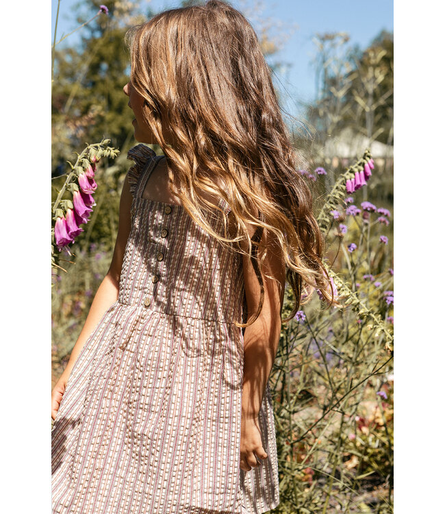 Summer dress striped seersucker