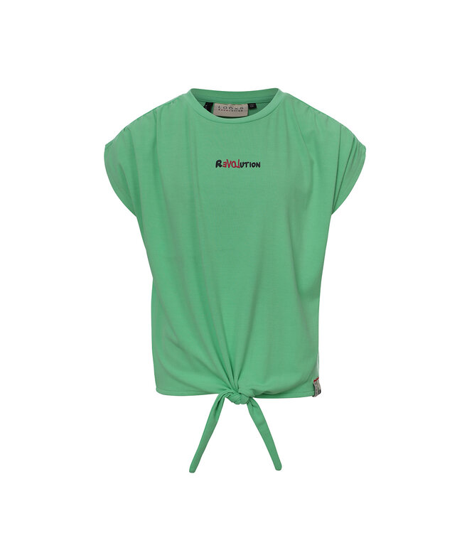 Viscose knoop t-shirt Green