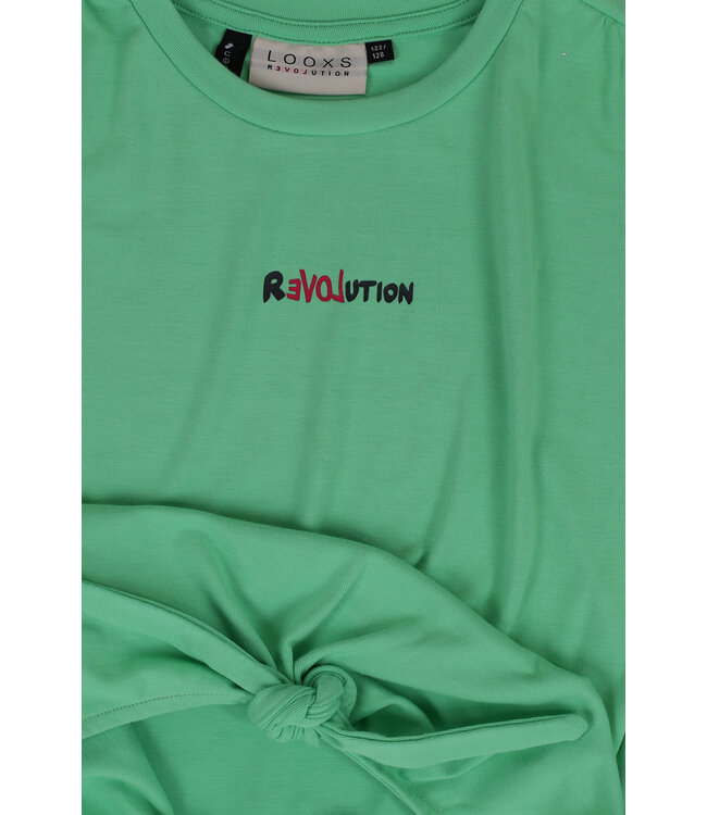 Viscose knoop t-shirt Green