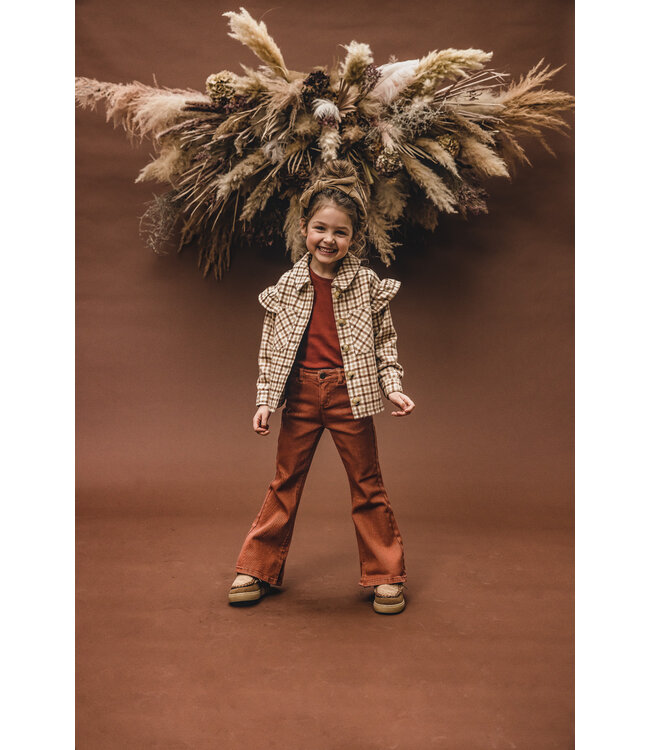 Outdoor blouse brown check