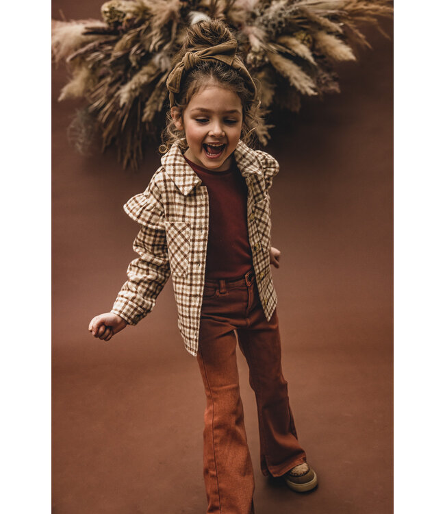 Outdoor blouse brown check