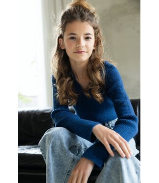 LOOXS 10sixteen Gebreide trui met kraagje Kobalt