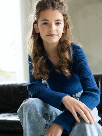 LOOXS 10sixteen Knitted sweater with collar cobalt