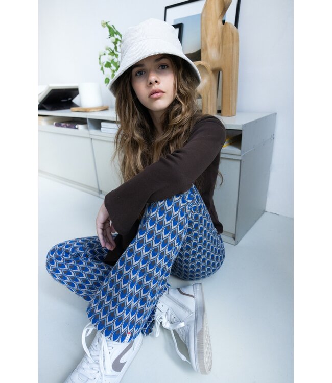 T-shirt flared sleeves brown