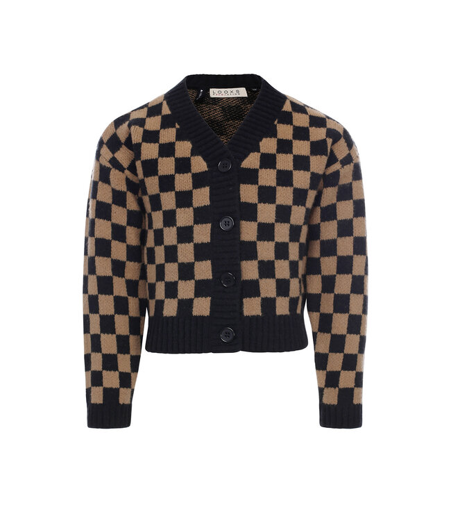 Knitted cardigan block pattern