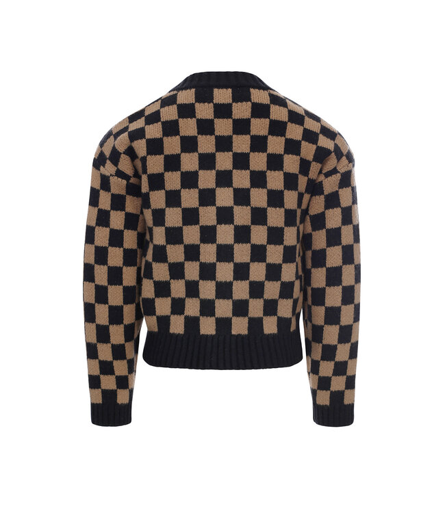 Knitted cardigan block pattern