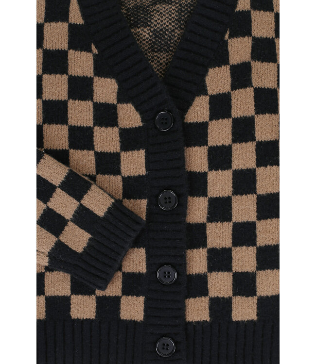 Knitted cardigan block pattern