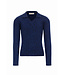 Knitted sweater with collar cobalt