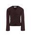 T-shirt flared sleeves brown