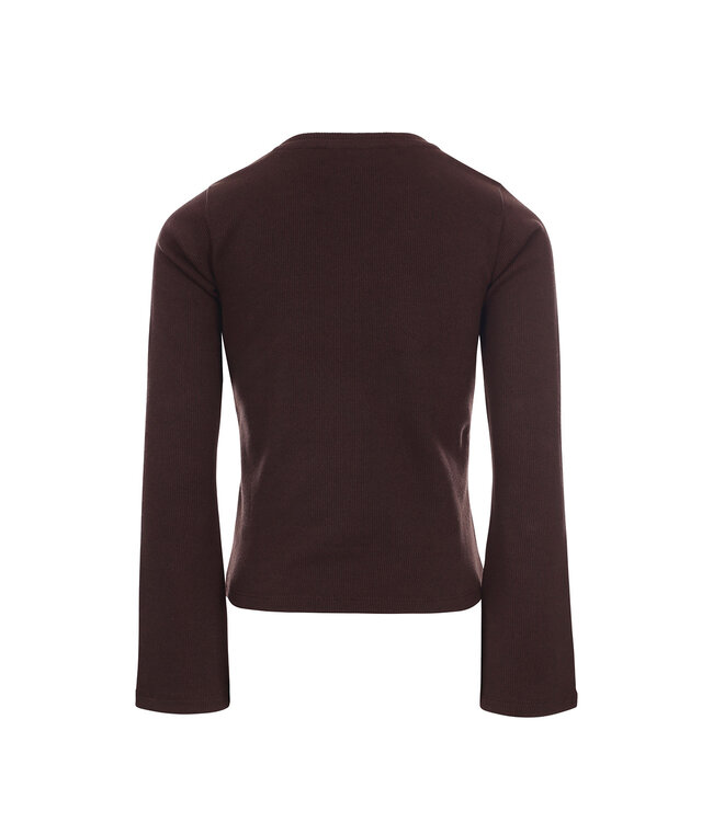 T-shirt flared sleeves brown