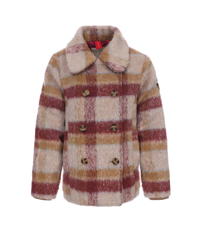 Jacket check coat fabric