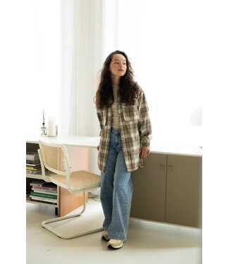 LOOXS 10sixteen Oversized large blouse check