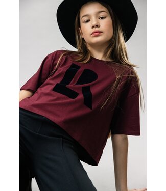 LOOXS 10sixteen Cropped t-shirt cotton/modal Wine
