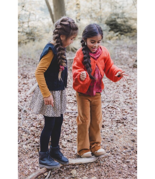 Wide leg baby corduroy Ocher