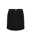Black denim pleated skirt