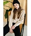 Cropped sweater met kraag  Champagne