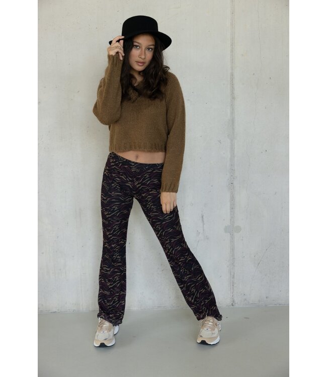 Cropped trui Teddy Brown