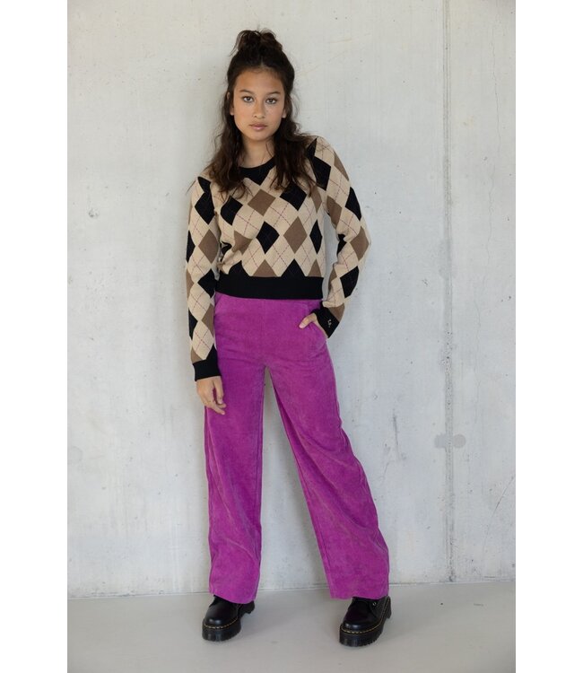 Knitted sweater Argyle