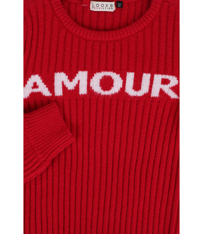 Gebreide trui Amour Bright Red