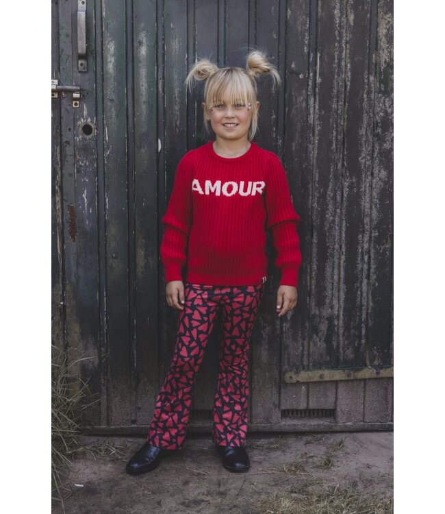 Gebreide trui Amour Bright Red