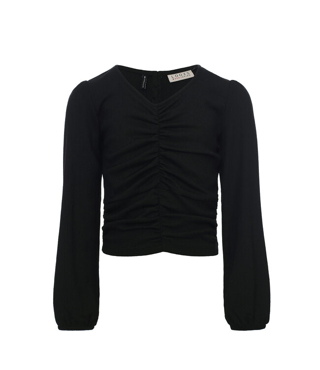 Black top V neck  krinkel