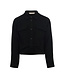Cropped blouse black viscose