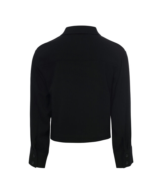 Cropped blouse black viscose